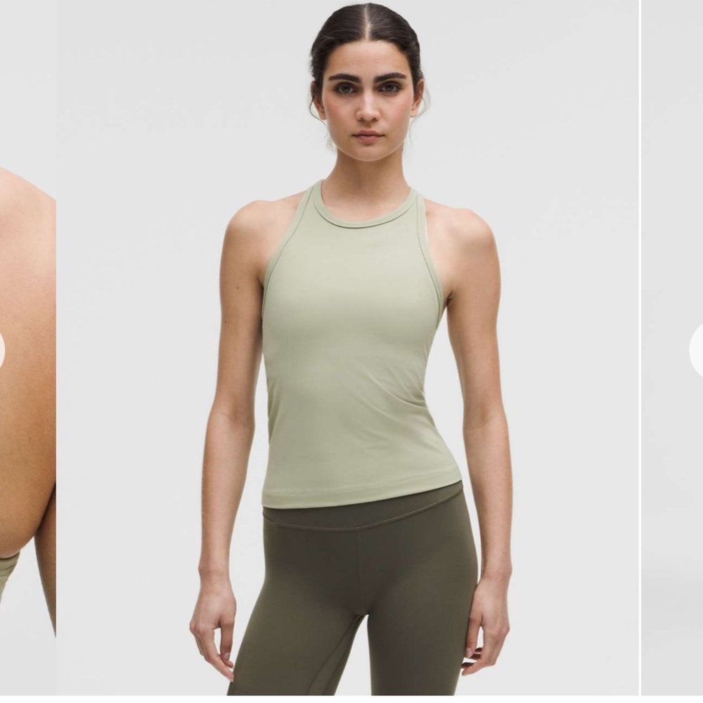 lululemon athletica Align Waist-Length Racerback Tank Top - Fog Green